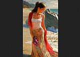 Vladimir Volegov girl with bougainvillea
